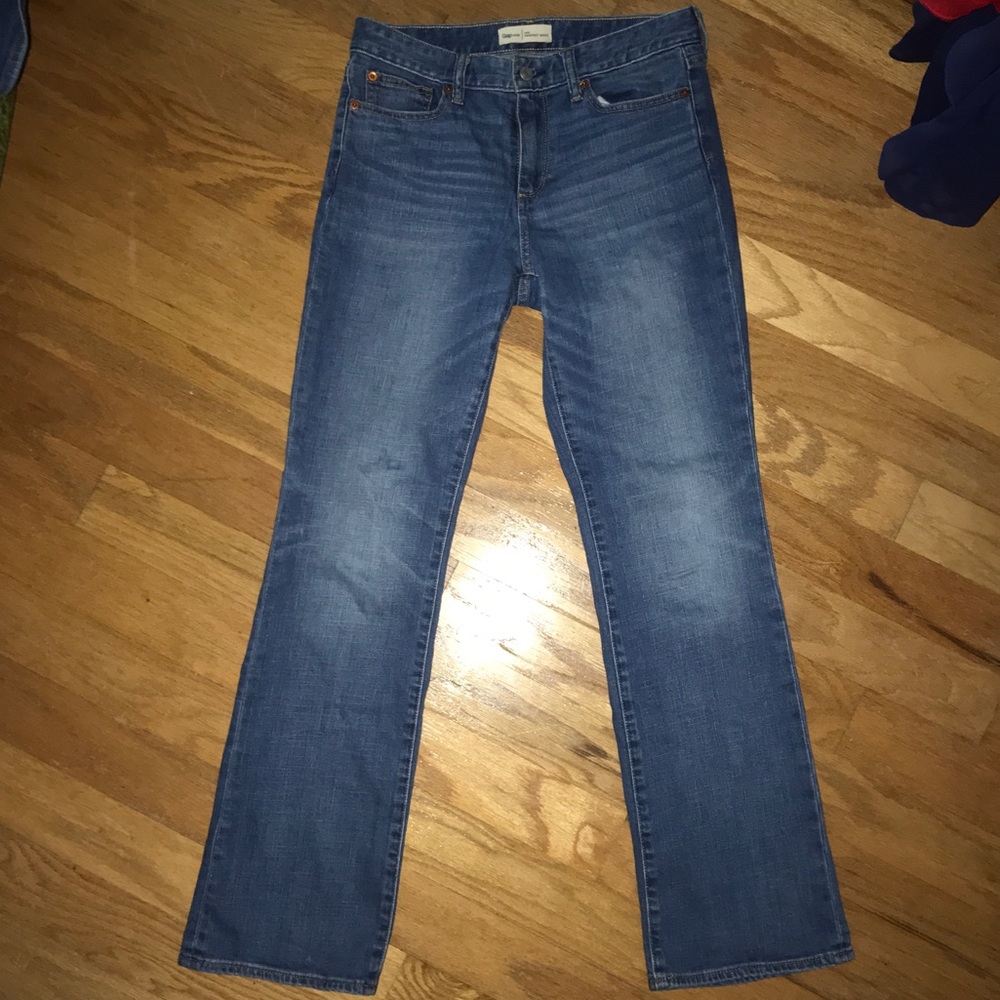 GAP medium wash perfect boot cut jeans